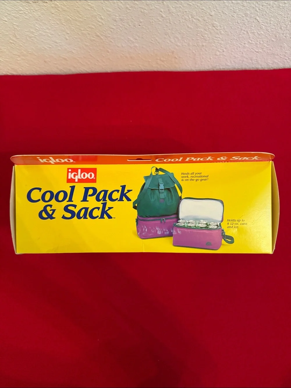 NWT Vintage Igloo Blue and Red Cool Pack & Sack Insulated Cooler Set BTS Soccer